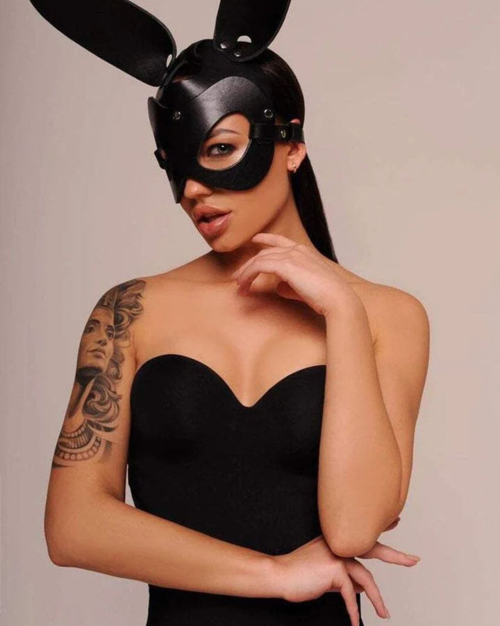 Leather Bunny Mask