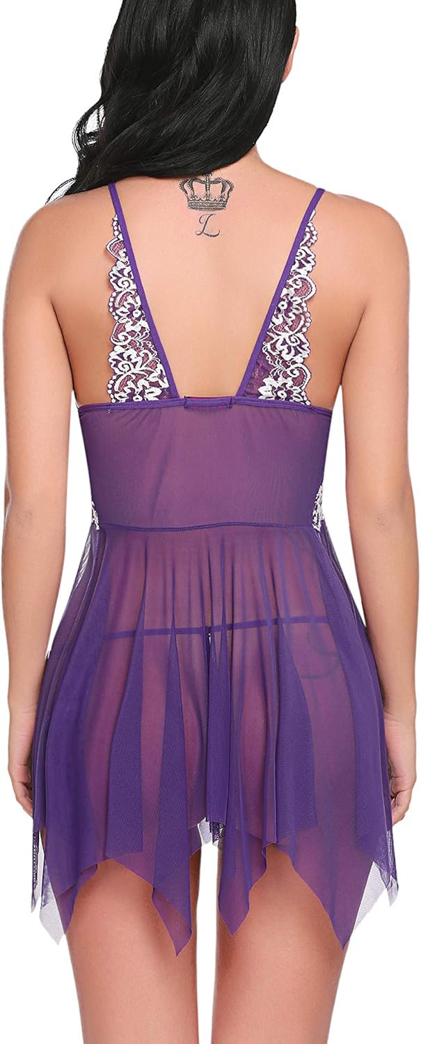 Monica – Lace Babydoll & G-String Set