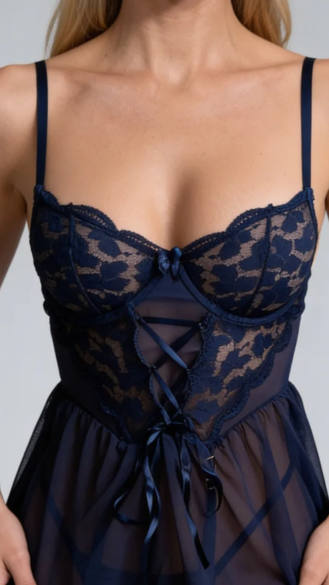 Nova Elegant Nightgown with Floral Pattern