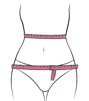 How to measure the natural waist and hips